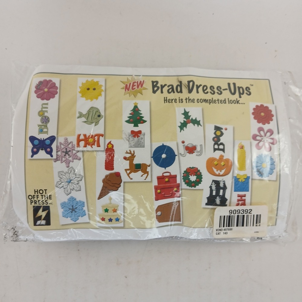 Lot of 10 pkgs Brads Dress Up  Scrapbooking, Crafts, Card Making